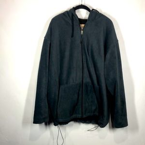 Mountain Club gray heavy fleece zip hooded jacket size 2X